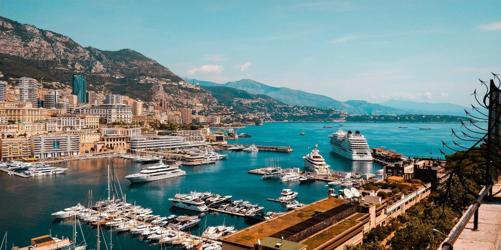 Port of Monaco with few boats